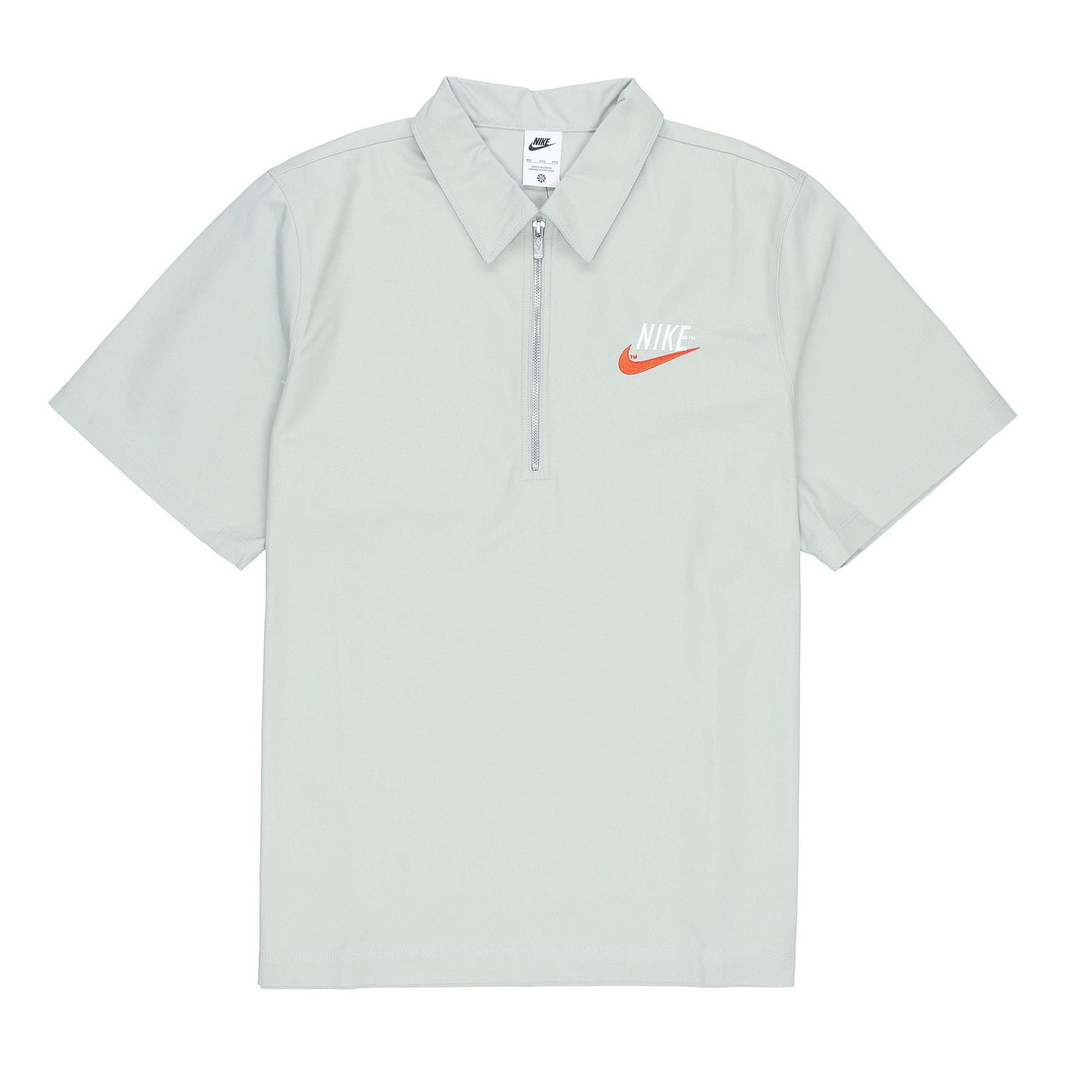 Поло тениска Nike Solid Color Half Zipper Short Sleeve Polo Shirt Зелено | DM5284-017, 0