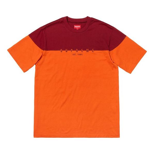 Тениска Supreme Split Logo Short Sleeve Top Червено | SUP-FW18-274, 0
