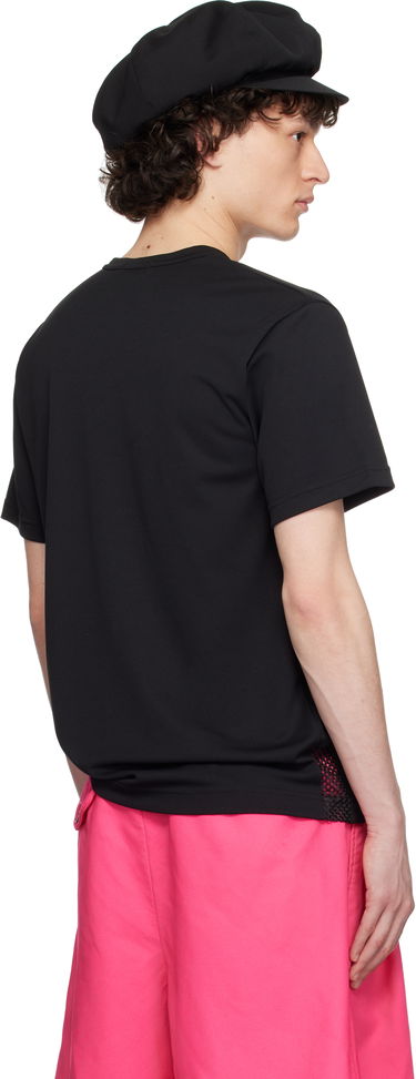 Тениска Comme des Garçons Homme Plus Piqué & Mesh Panel T-Shirt Черно | PO-T006-051, 2