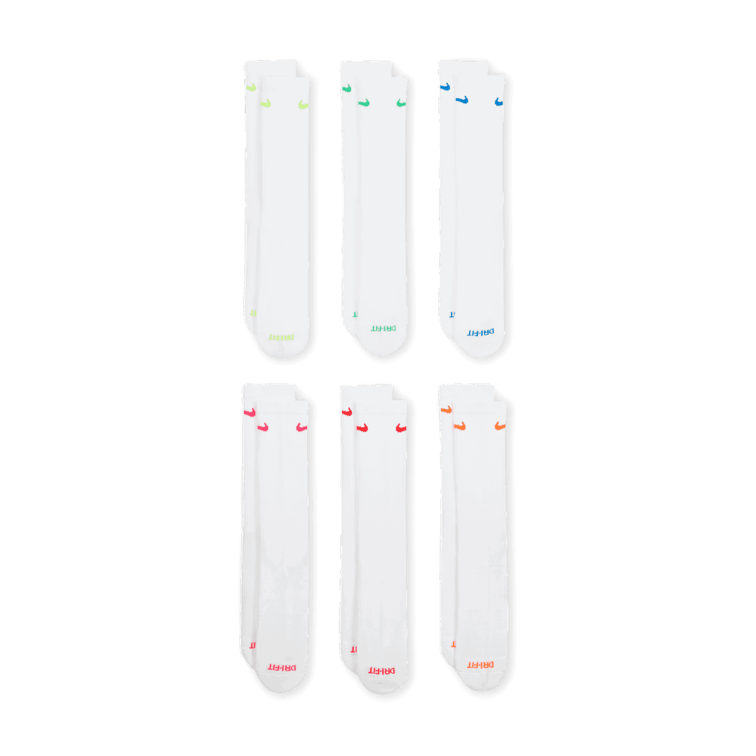 Чорапи Nike Everyday Plus Cushioned Training Socks (6 Pairs) Бяло | SX6897-968, 1