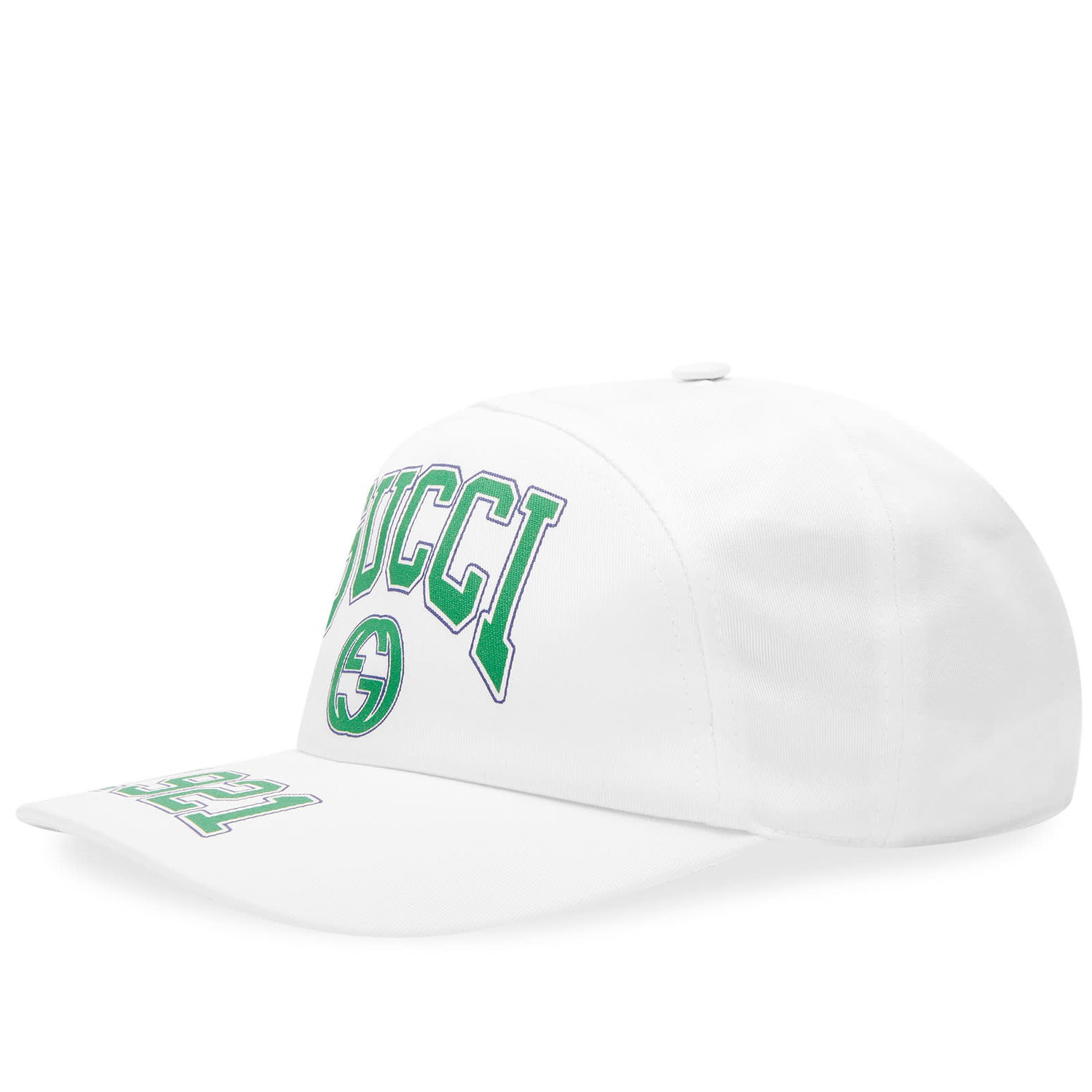 Шапка с козирка Gucci College Baseball Cap Бяло | 773135-4HA7F-9200, 0