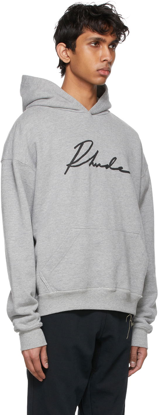 Суитчър Rhude Rhude Cursive Logo Hoodie Сиво | RHPS21HO00000016, 1