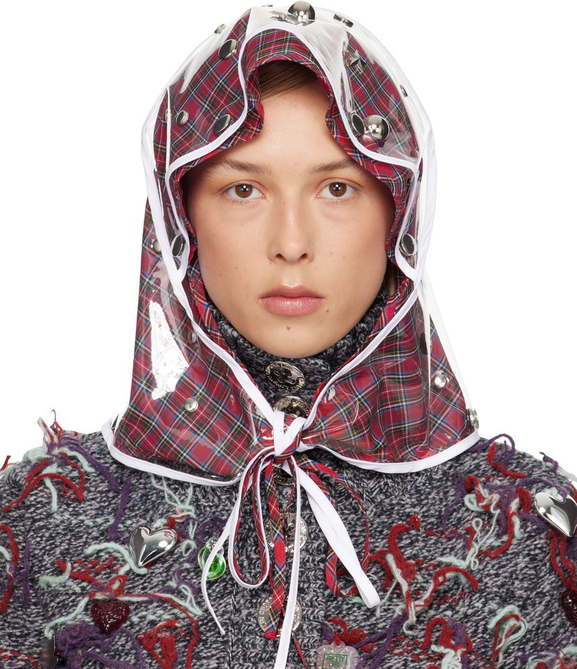 Шапка Chopova Lowena Plaid Clear Studded Rain Hat Многоцветен | 6712