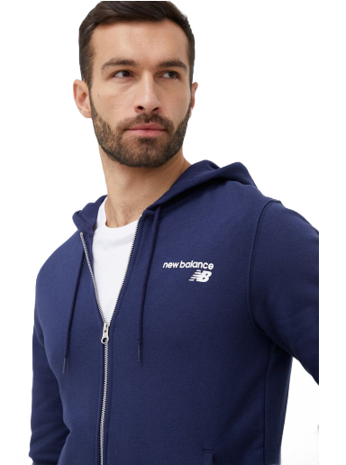 Суитчър New Balance Classic Core Full-Zip Hoodie Тъмно синьо | MJ03907PGM