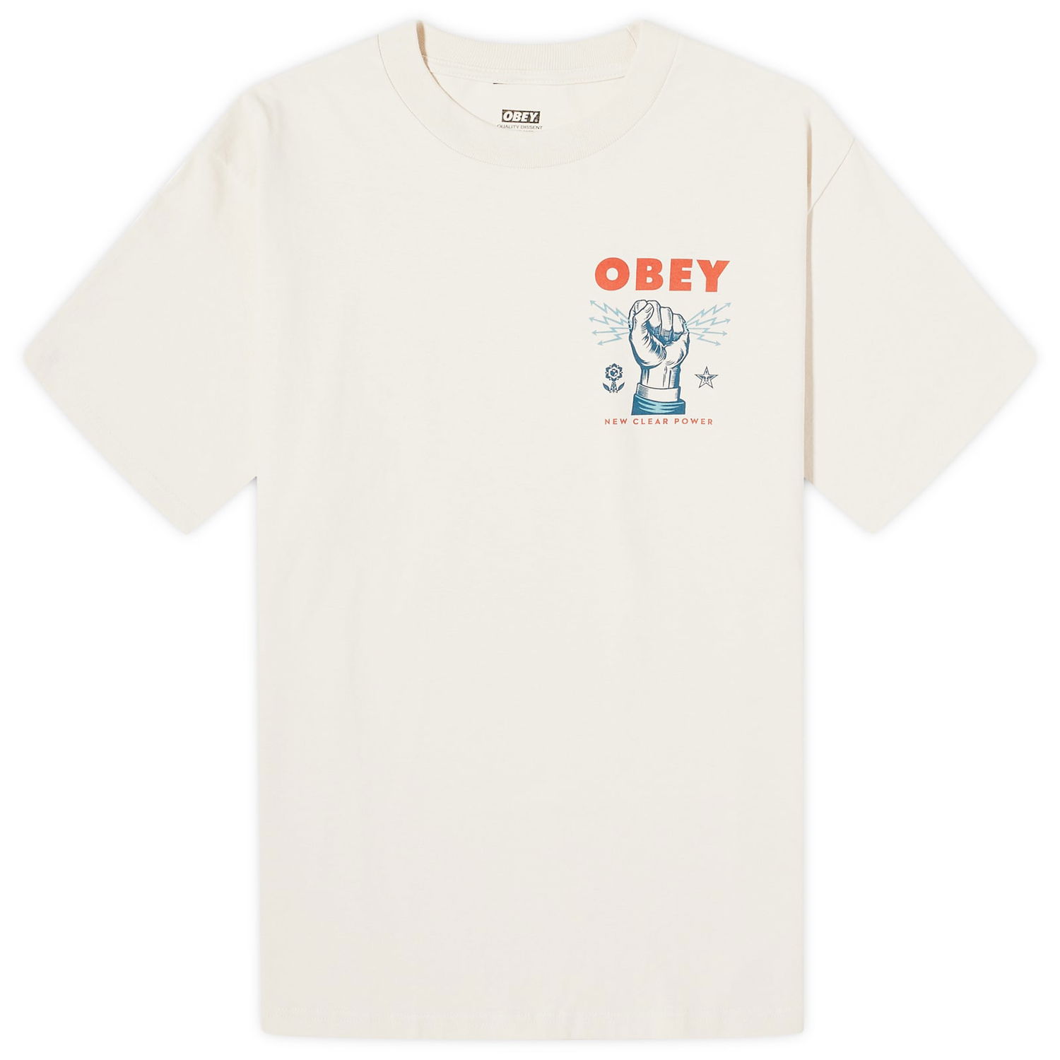 Тениска OBEY New Clear Power Бяло | 165263779-CRM, 0