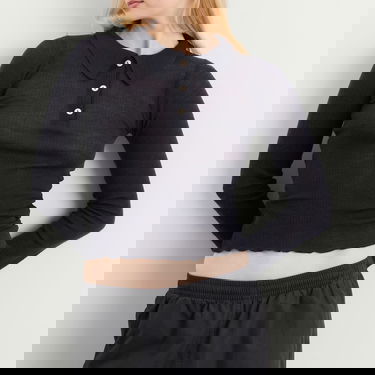 Поло тениска Baserange Long Sleeve Wool Polo Top, Size X-Small Тъмно синьо | TTDLS-WR-WI25, 5