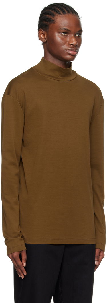 Пуловер LEMAIRE Lemaire Ribbed Turtleneck Longsleeve Кафяво | TO1130 LJ060, 3