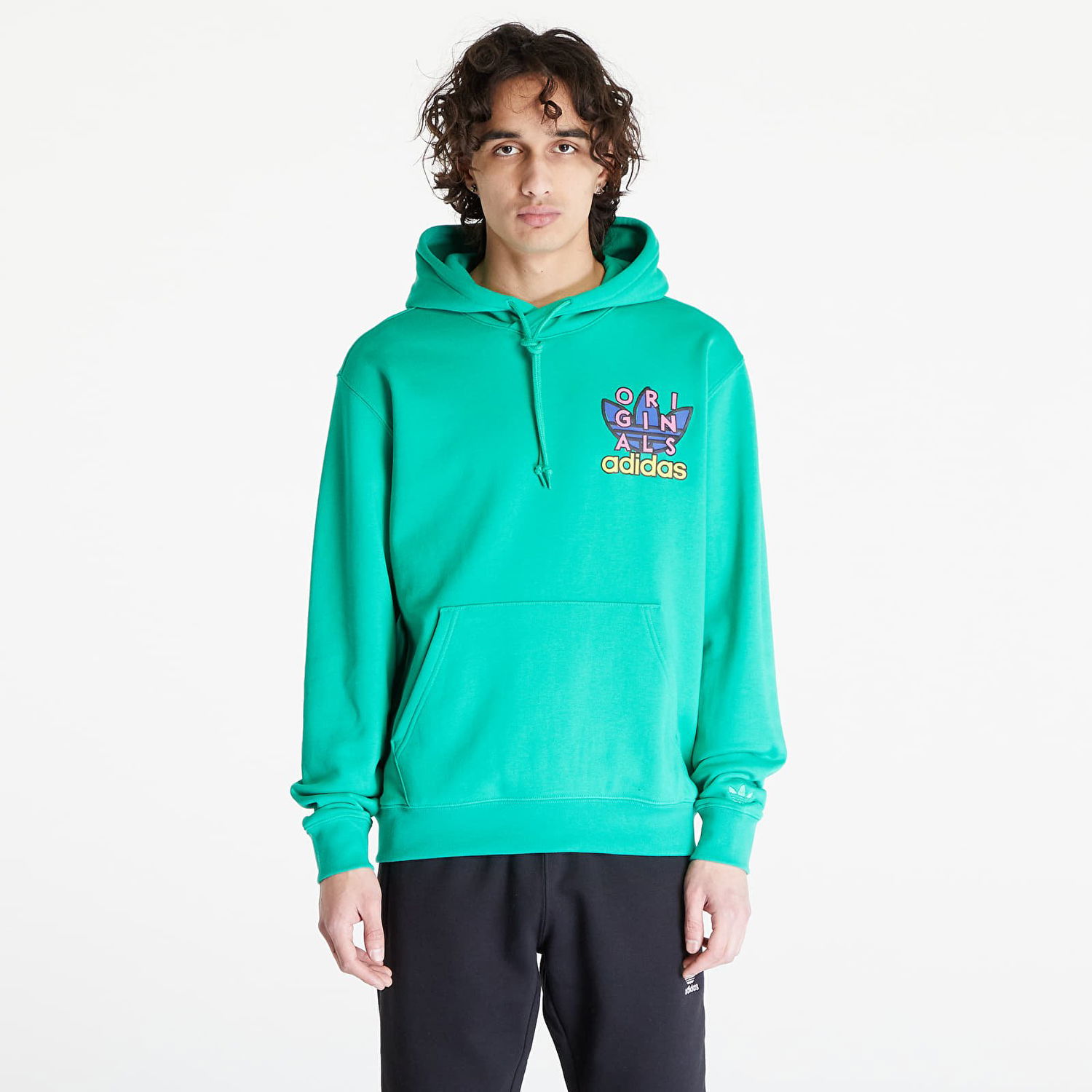 Суитчър adidas Originals Trefoil Hoodie Тюркоазено | IM9685, 0