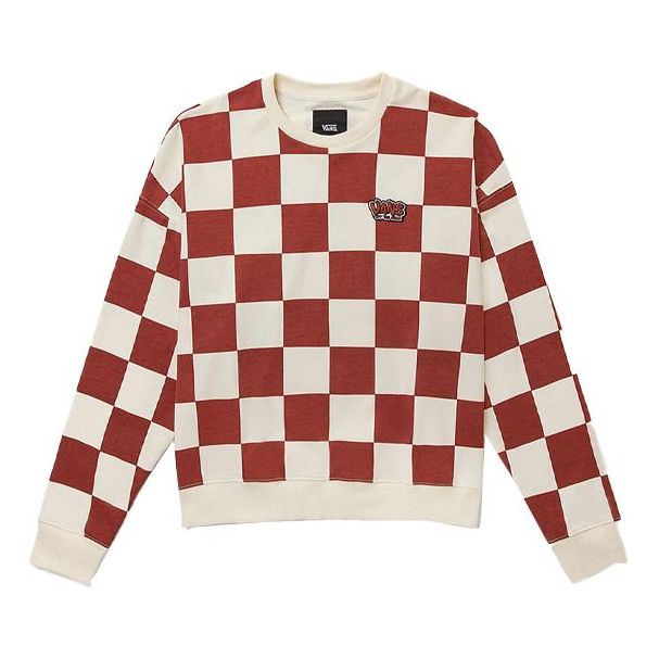 Пуловер Vans Vans Grid Checkered Pullover Червено | VN0A5H98YTW, 0