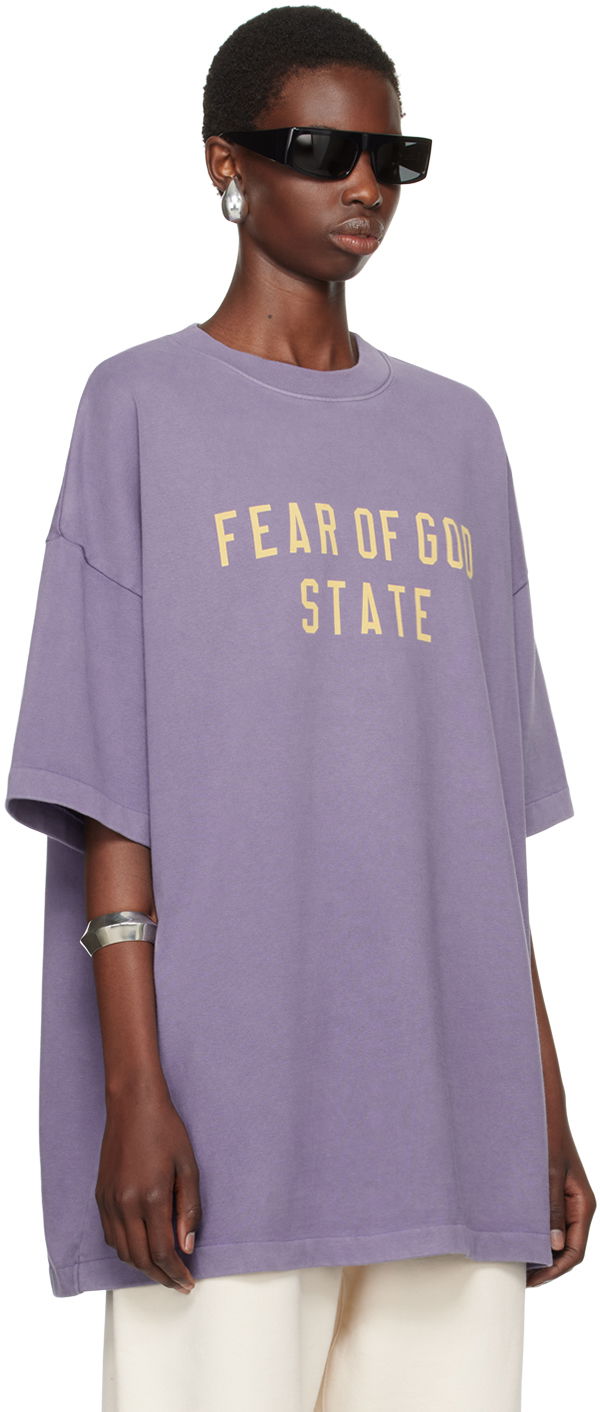 Тениска Fear of God Essentials Crewneck T-Shirt Лилаво | 125BT242007F, 1