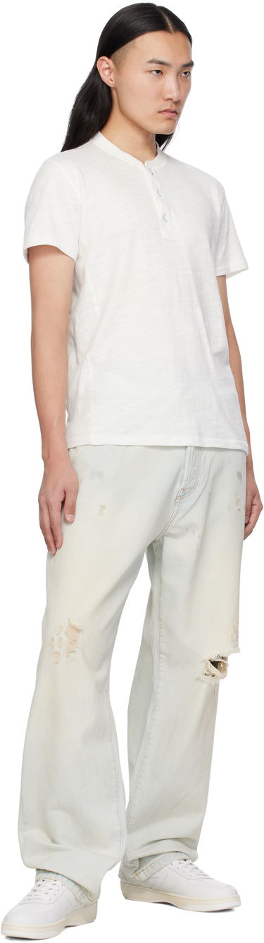 Тениска rag & bone Rag & Bone Classic Cotton Henley T-Shirt Бяло | M000T996G, 3