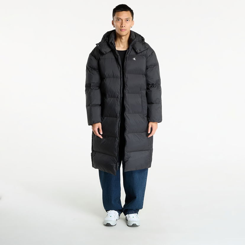 Пухо яке CALVIN KLEIN Calvin Klein Jeans Long Length Hooded Coat Черно | LV04RD518G UB1
