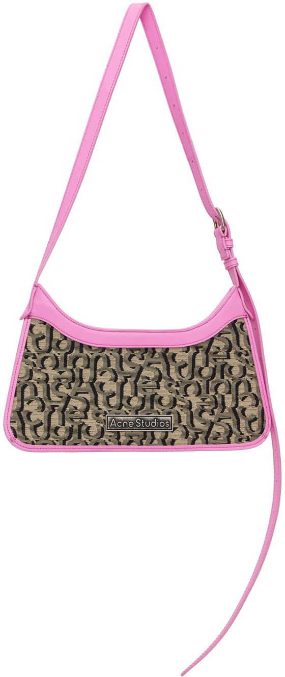 Облекло Acne Studios Beige & Pink Monogram Platt Mini Bag Розово | C10226-