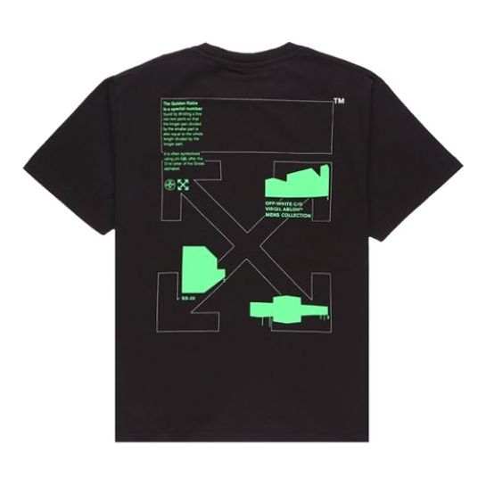 Тениска Off-White Virgil Abloh Arch Shapes Graphic T-Shirt Черно | OMAA038R201850061045, 0