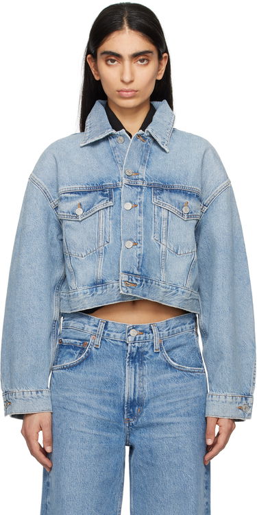 Дънки AGOLDE AGOLDE Palmer Cropped Denim Jacket Синьо | A5047-1601, 0