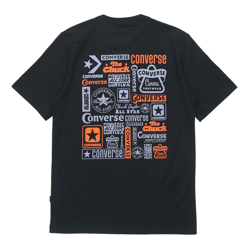 Тениска Converse Logo Printing Casual Short Sleeve T-Shirt Черно | 10018868-001