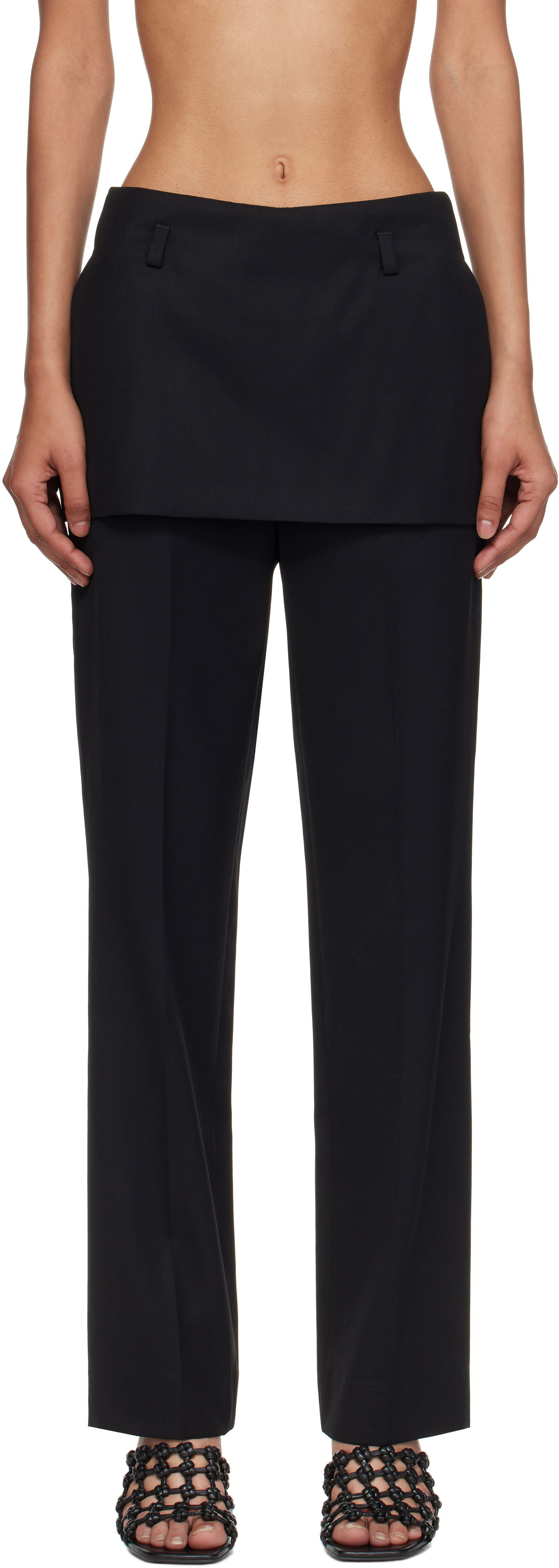 Панталони TOTEME TOTEME Skirt Trousers Черно | 253-WRB0284-FB0435, 0