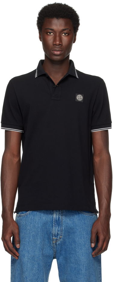 Поло тениска Stone Island Organic Piqué Polo by Stone Island Черно | K2S15 2200007 S0018, 0