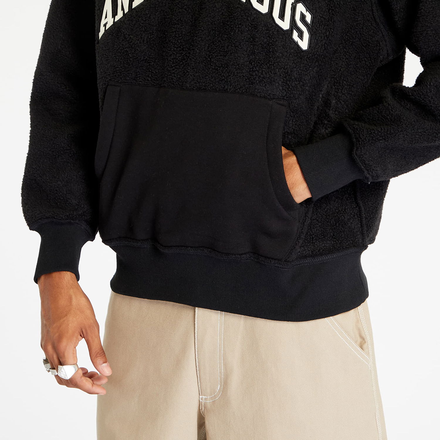 Суитчър Pleasures Androgynous Hoodie Black Черно | P23F034 BLACK, 1