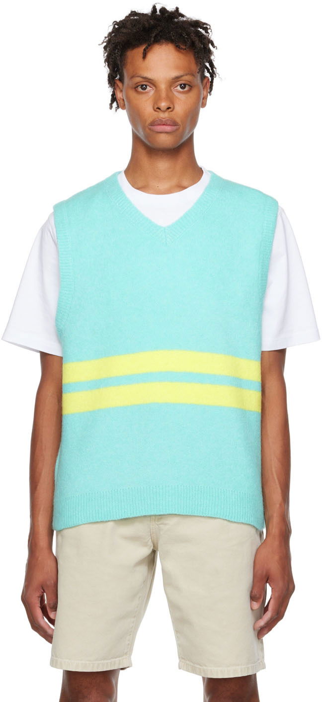 Пуловер Stüssy Stüssy Acrylic Knit Vest Тюркоазено | 117119, 0