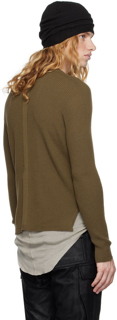 Пуловер Rick Owens Rick Owens Porterville Ribbed Geo Sweater Кафяво | RU02D6639 RIBM, 2