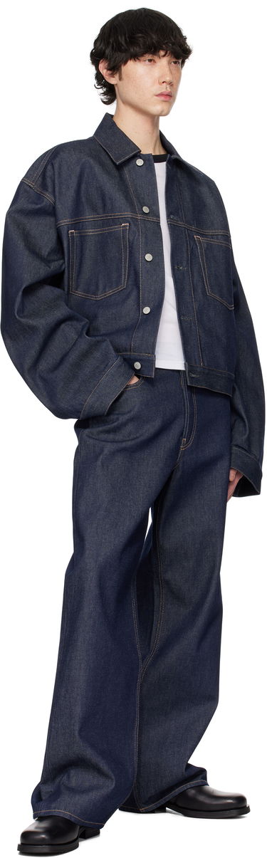 Яке Acne Studios Blue Patch Pocket Denim Jacket Синьо | C90182-, 3