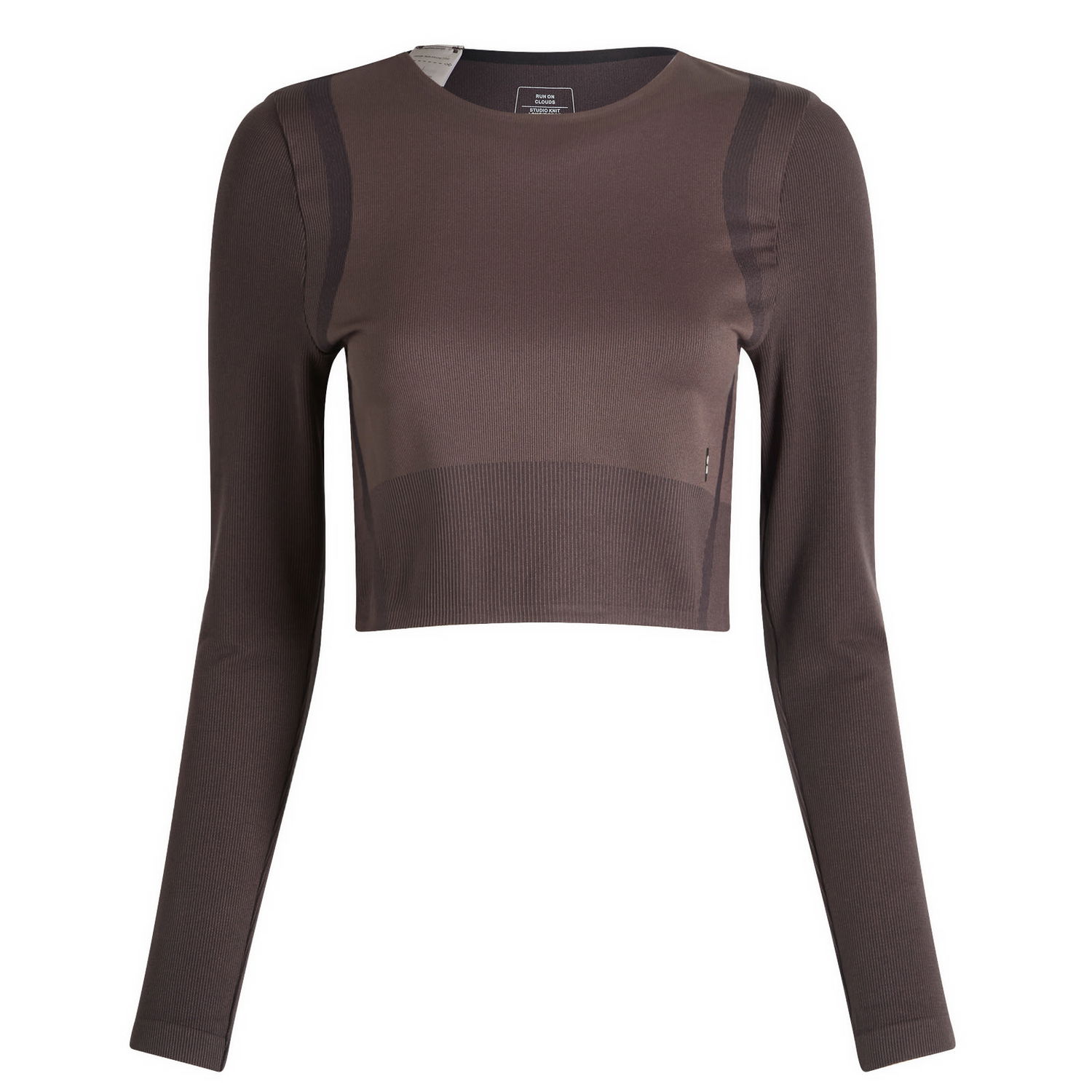Съкратен топ On Running Studio Knit Long Sleeve Crop Top Кафяво | 1WF10263573, 0
