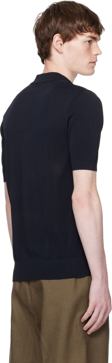 Поло тениска Fred Perry Fred Perry Cable Knit Polo Тъмно синьо | K9748, 2