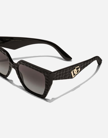 Слънчеви очила Dolce & Gabbana Crossed Sunglasses Texture Cocco Onesize Черно | VG4438VP88G9V000, 3