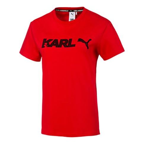 Тениска Puma PUMA x KARL LAGERFELD FENDI Crossover Short Sleeve T-Shirt Червено | 595565-47