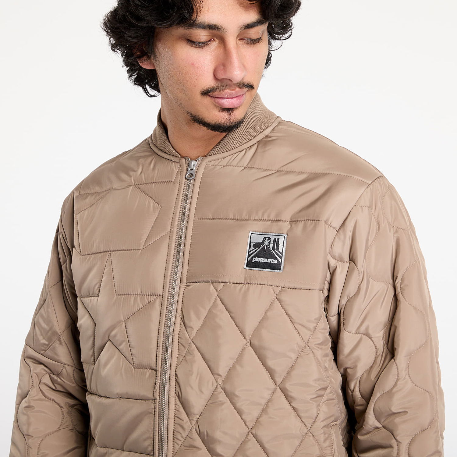 Яке бомбър Pleasures Stonehenge Quilted Jacket Бежово | P24W016 BROWN, 1