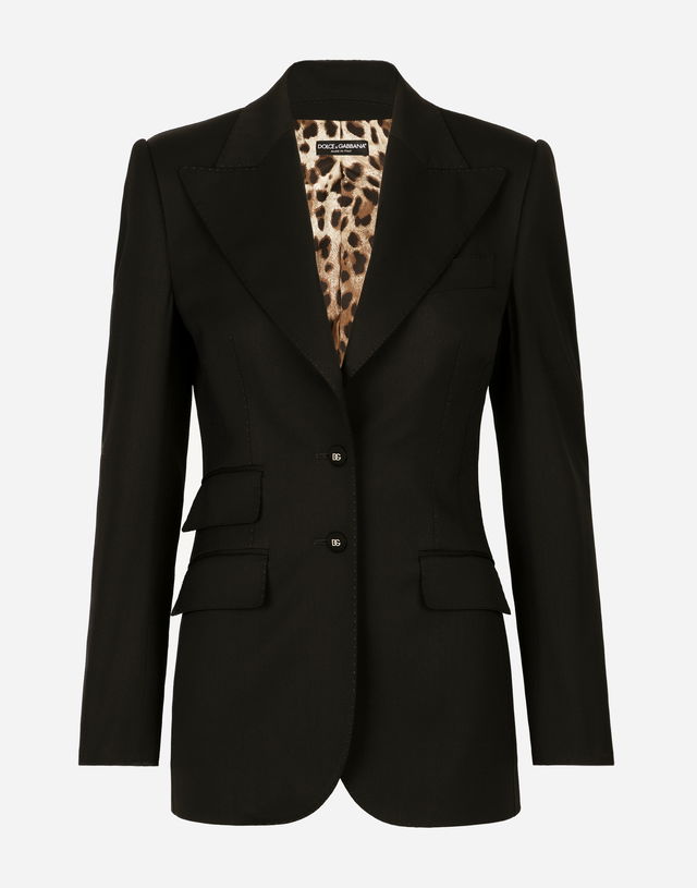 Dolce & Gabbana Gabardine Turlington Jacket with Top-Stitching