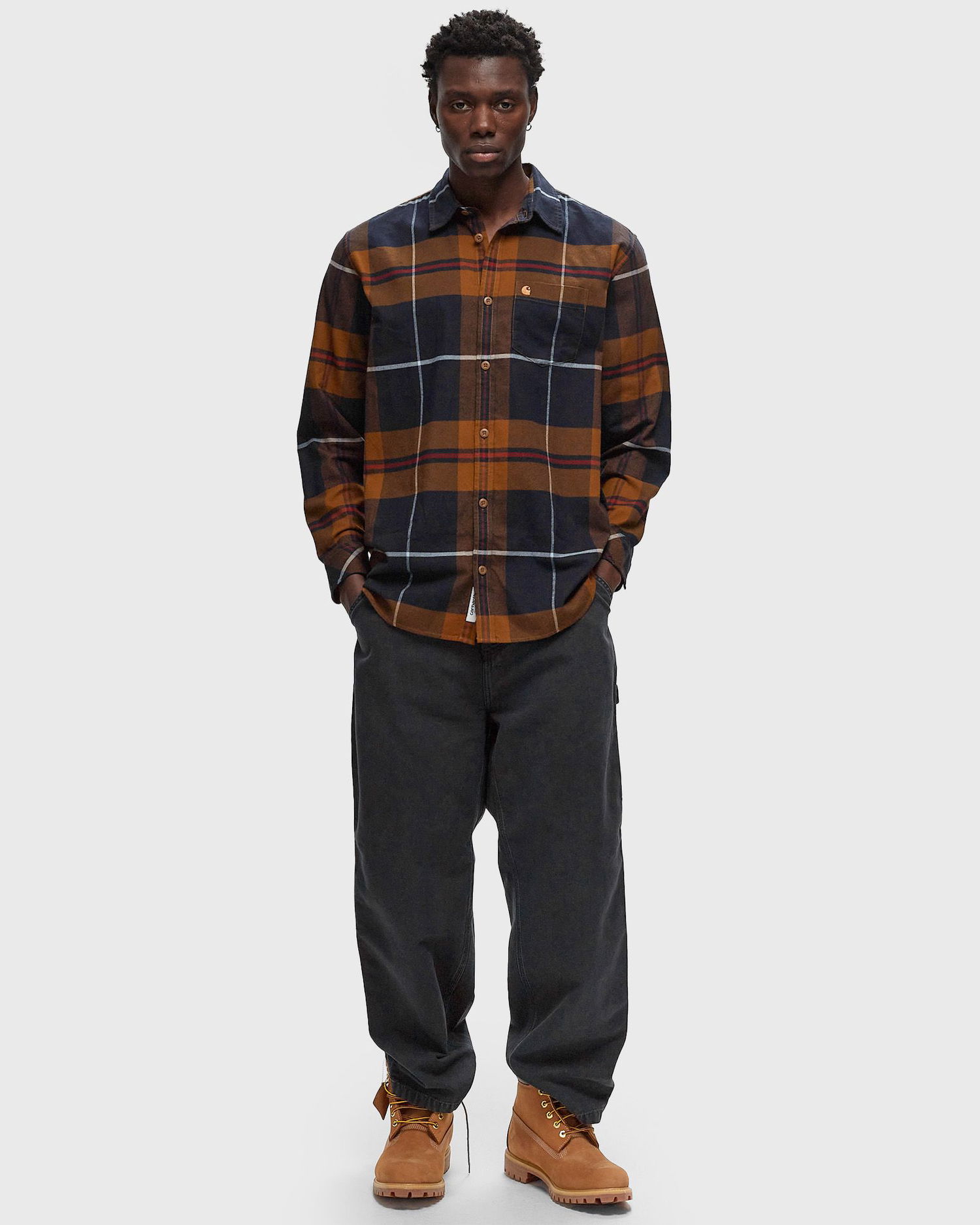 Риза Carhartt WIP Garnett Shirt Long Sleeve Patterned Синьо | I033819-2VR.XX, 1