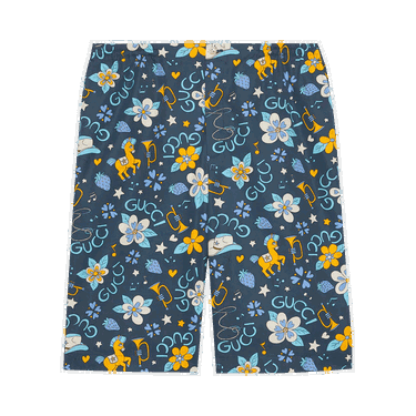 Къси панталони Gucci Flower And Pony Shorts Синьо | 672698 ZAITH 4520, 0