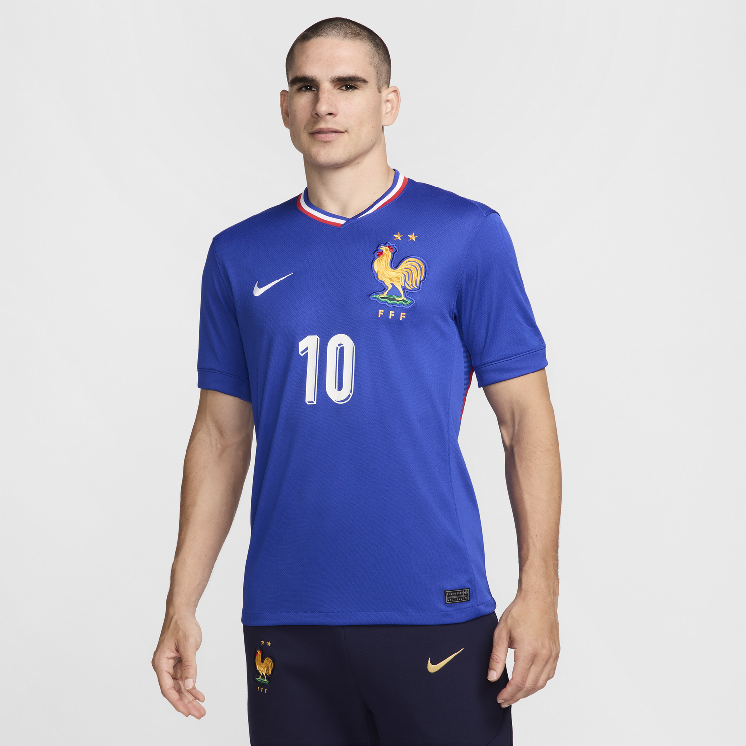 Фланелка Nike Dri-FIT Kylian Mbappé FFF Stadium 2024/25 Replica Синьо | IB2359-452, 1