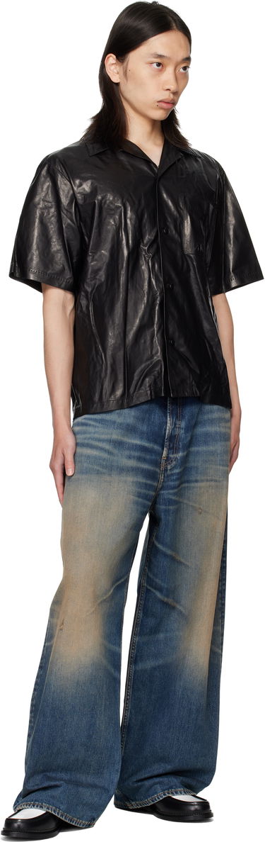Риза AMIRI AMIRI Lightweight Camp Leather Shirt Черно | AMLTIR1017, 3