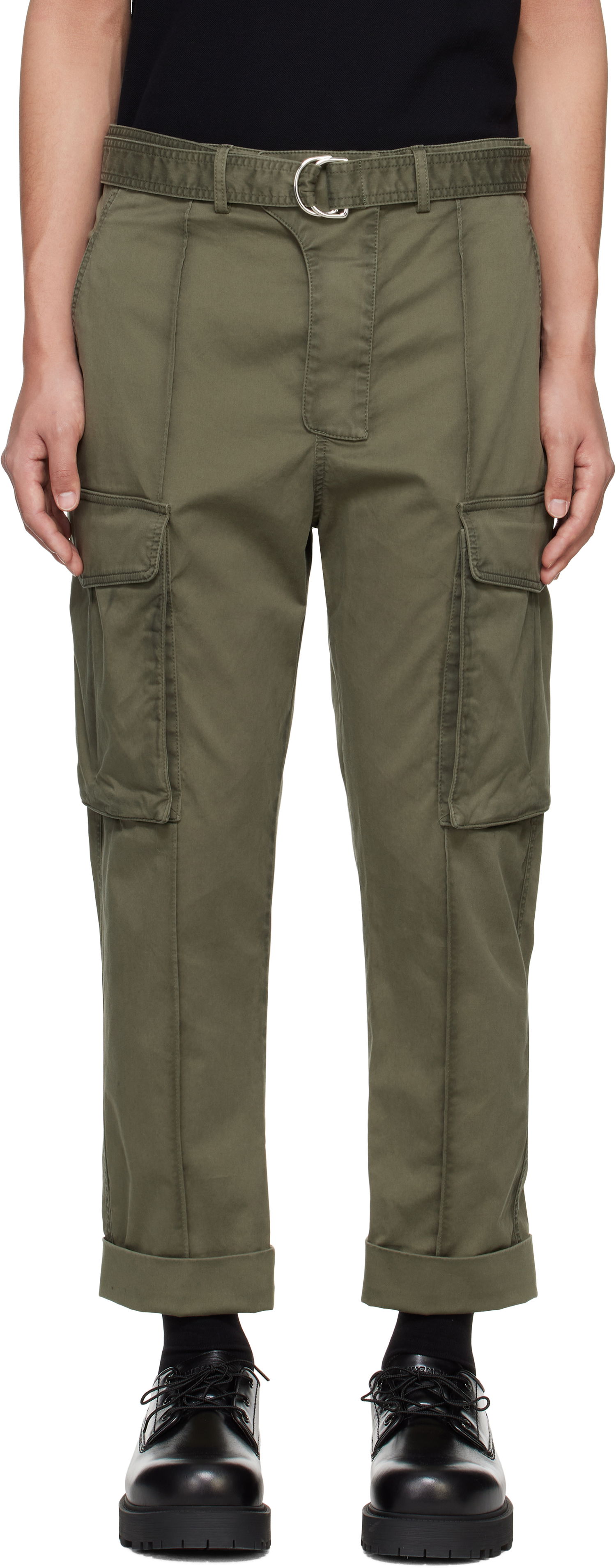 Карго панталони Balmain Balmain Tailored Slouch Cargo Pants Зелено | EH1PQ340CF87, 0