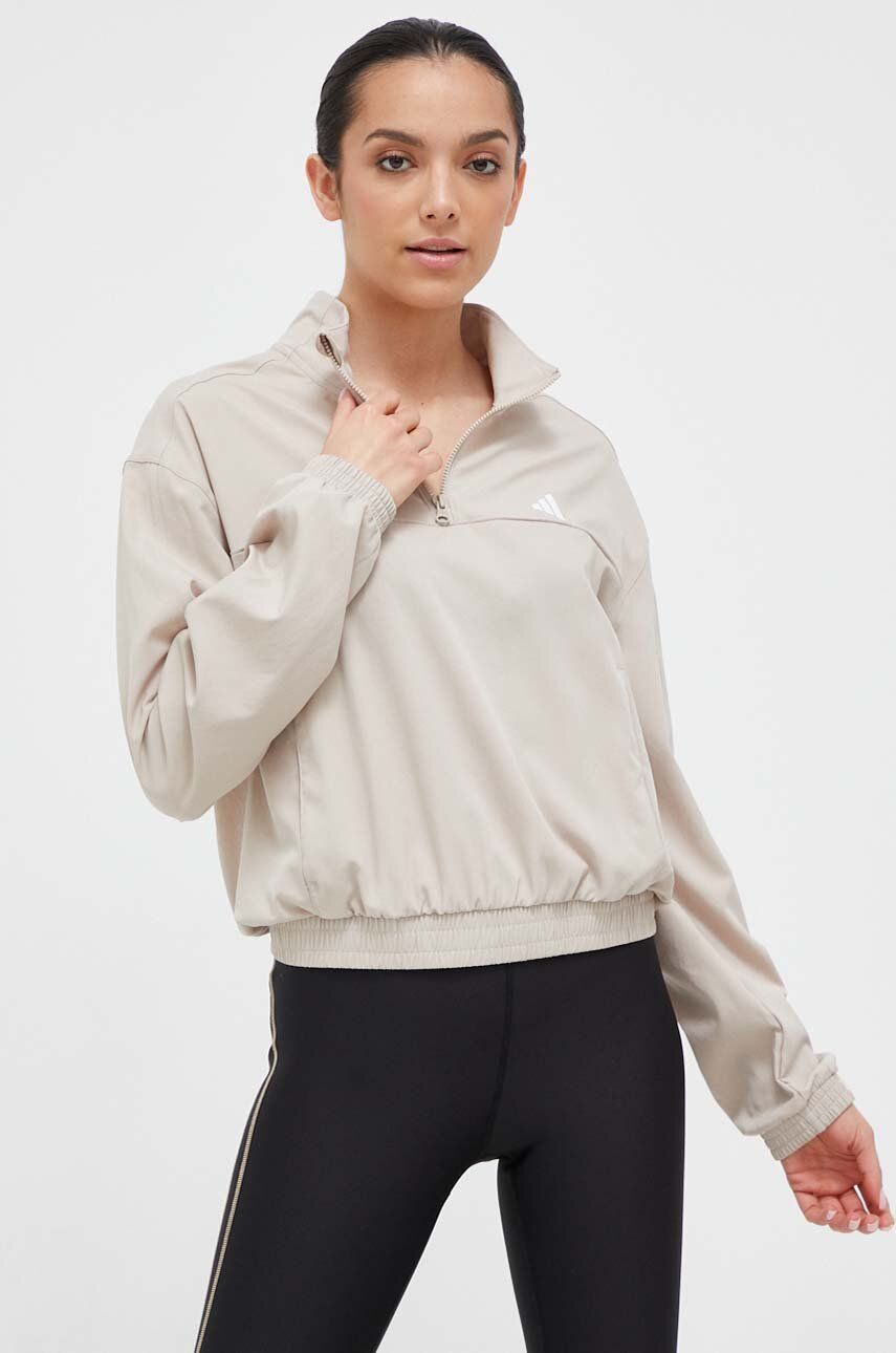 Суитчър adidas Performance Training Essentials Sweatshirt Бежово | HZ5637, 0