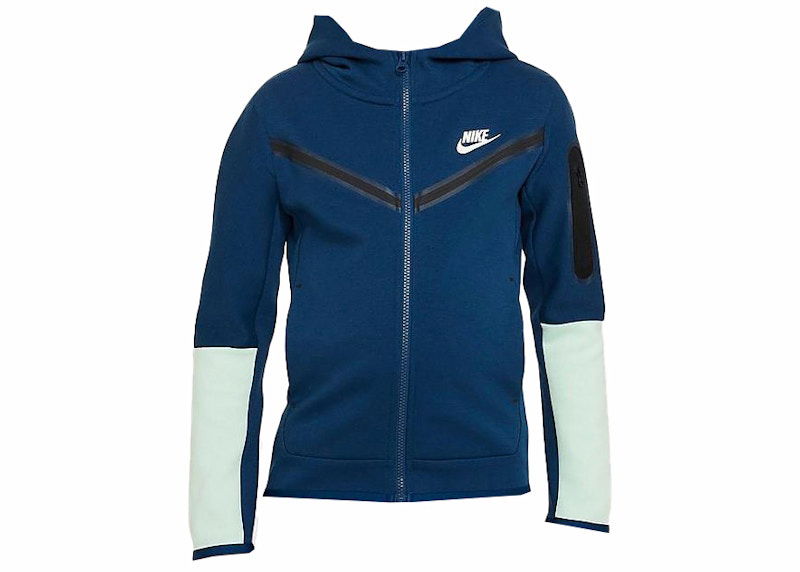 Суитчър Nike Kids' Tech Fleece Full-Zip Hoodie Синьо | CU9223-460