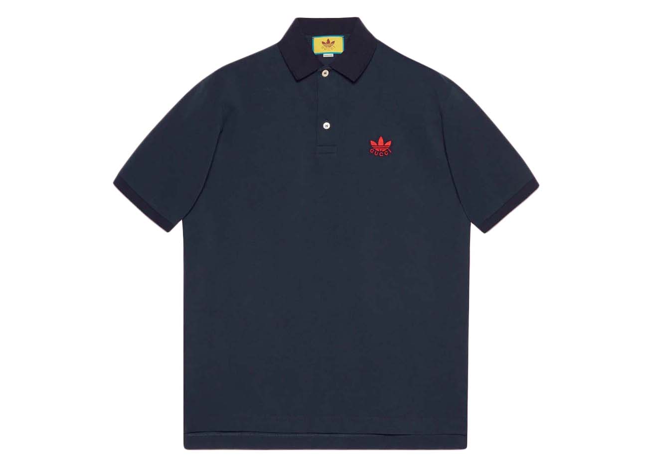 Поло тениска Gucci adidas x Cotton Piquet Polo Dark Blue Тъмно синьо | 700497 XJEL0 4433, 0
