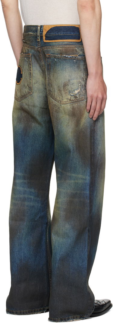 Дънки Ann Demeulemeester Ann Demeulemeester Dirtied Bootcut Jeans Синьо | B0013616-FA671-053, 2