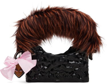 Дамска чанта Ottolinger Ottolinger Furry Baguette Ceramic Bag Черно | 126-901326-01, 0
