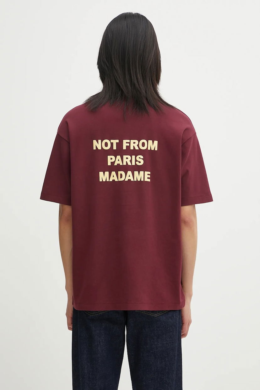 Тениска Drôle de Monsieur Drôle de Monsieur Le T-shirt Slogan Tee Бургунди | I.TS203.CO002