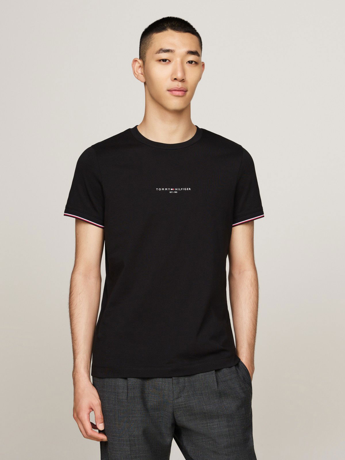 Тениска Tommy Hilfiger S/S T-Shirt Черно | MW0MW32584BDS, 0