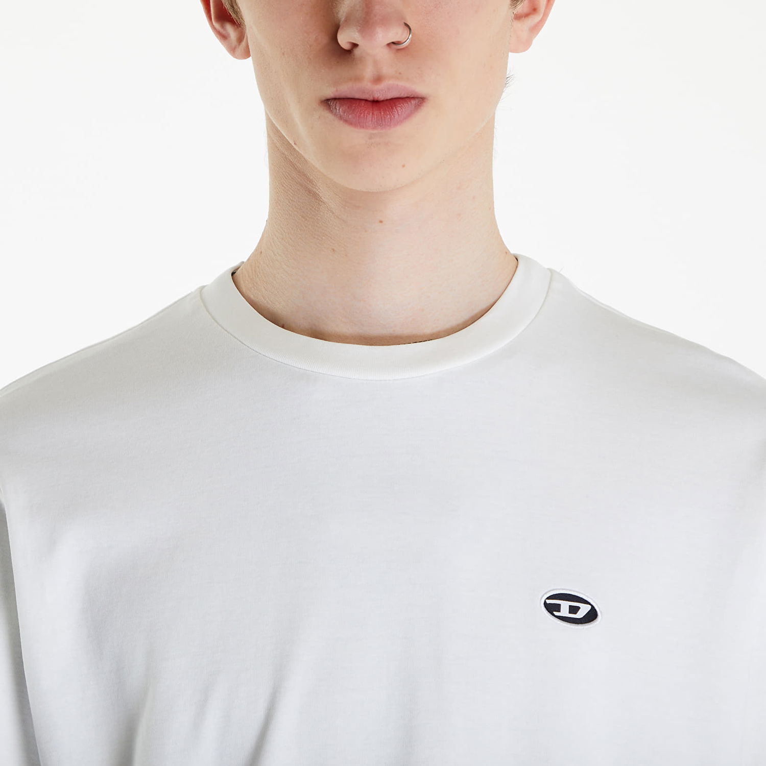 Тениска Diesel T-Justine-Doval-Pj T-Shirt UNISEX Off White Бяло | A09558_0AIJU Off White, 1