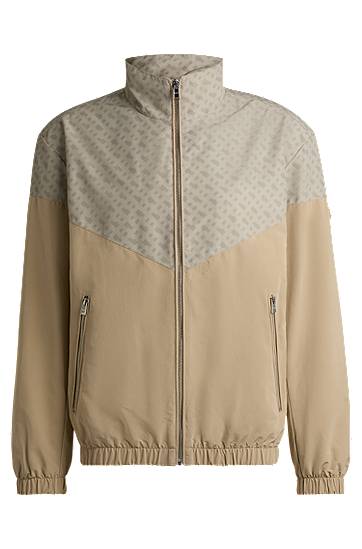 Ветровка BOSS Monogram Water-Repellent Jacket Бежово | 50539691, 0