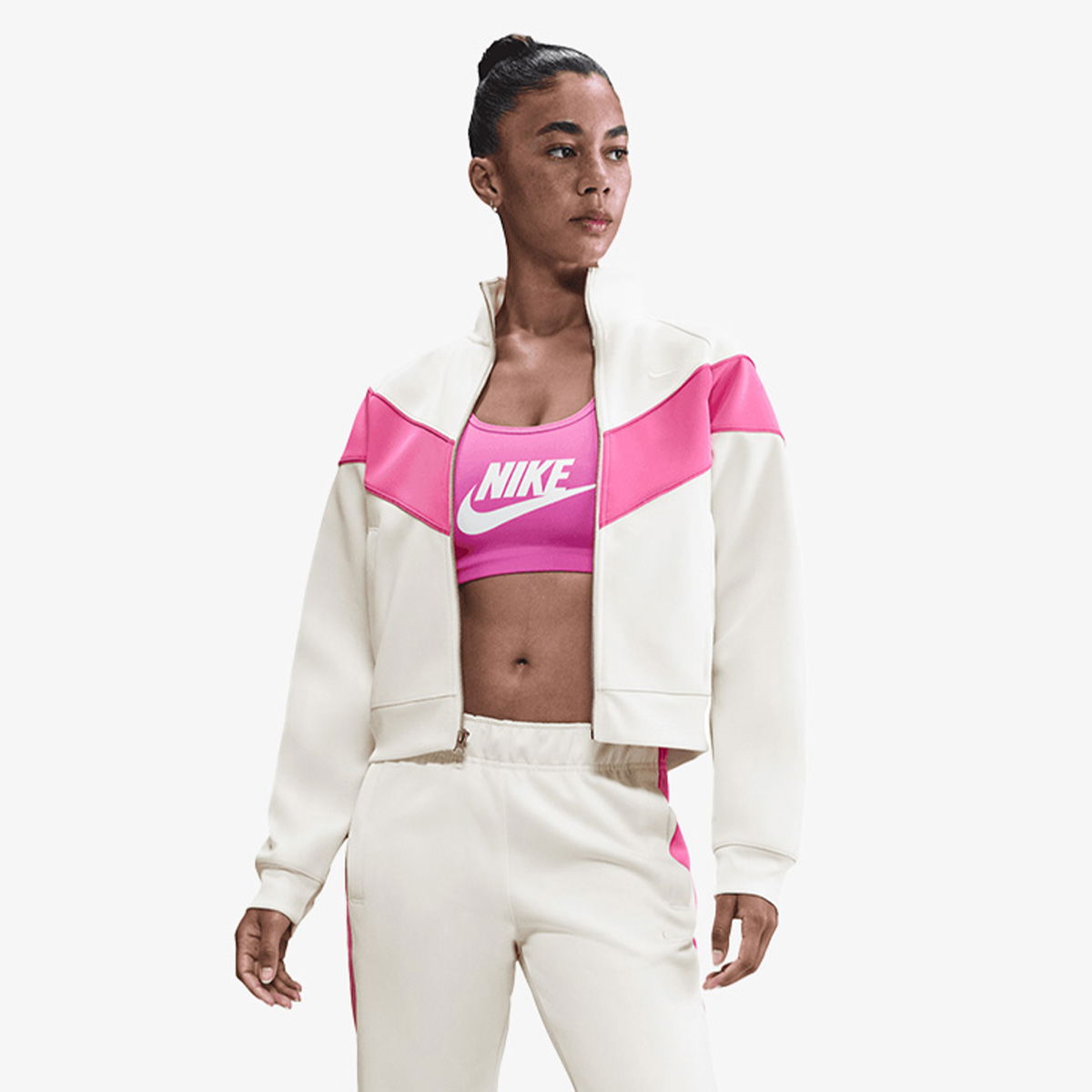 Суитчър Nike W NSW NK WR POLY KNIT JKT Бяло | HJ0975-133, 0