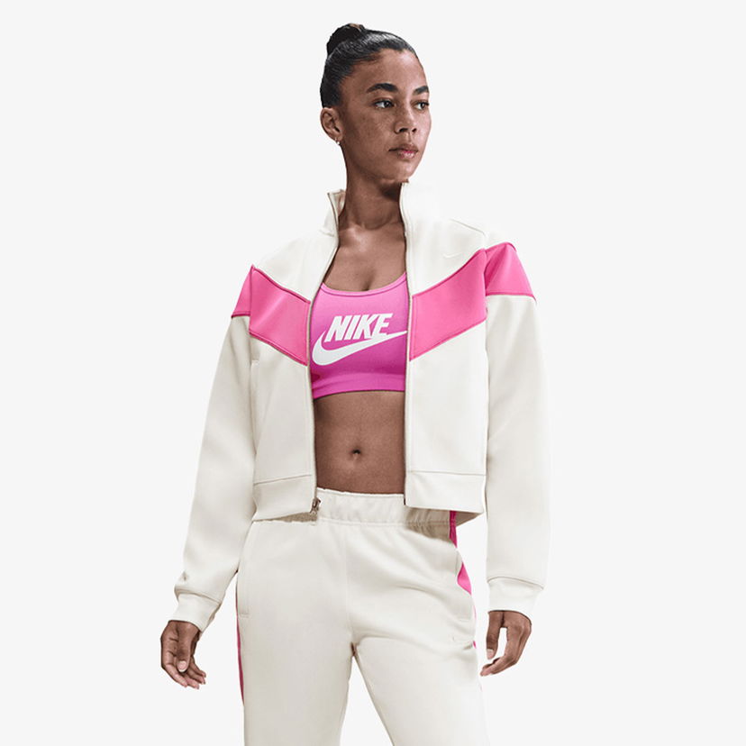 Суитчър Nike W NSW NK WR POLY KNIT JKT Бяло | HJ0975-133