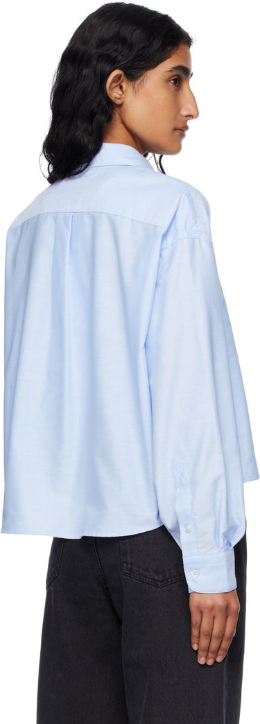 Риза A.P.C. A.P.C. Sophia Cropped Oxford Shirt Синьо | COECK-F12632, 2