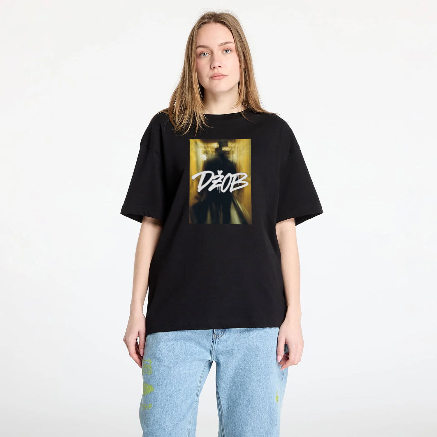 Тениска Footshop FTSHP x Džob T-Shirt Черно | FTSHP_545, 1